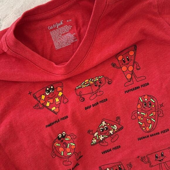 CAT & JACK Boys Graphic Tees Pizza - Picture 2 of 3